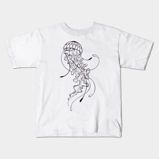 Contour Jellyfish Kids T-Shirt